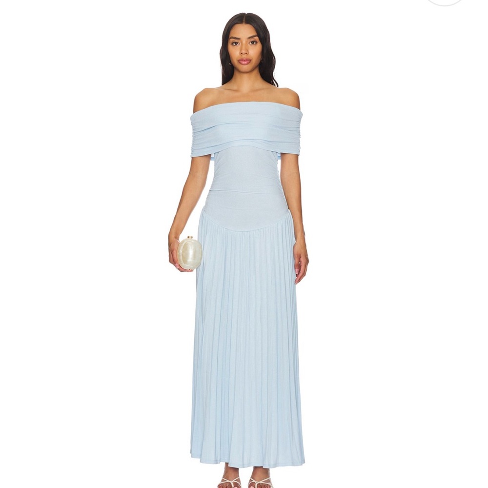 REVOLVE Strapless Light Blue Dress